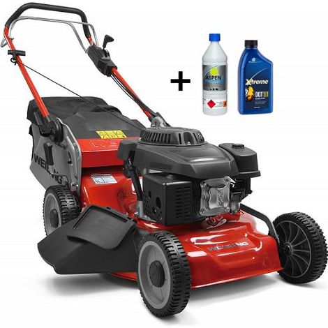 Tagliaerba a scoppio trazionato Weibang WB537SC3 scarico laterale mulching + benzina e olio