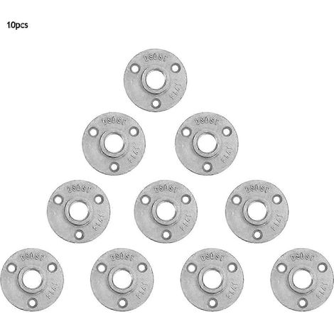 Lot de 10 brides de sol filetées à 3 trous, 65 mm DN15, en alliage aluminium/fonte (qualité supérieure). WHBYV (1/4)