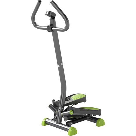 Stepper fitness avec guidon écran LCD résistance réglable acier 120x40x30 cm (1/5)