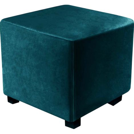 Housse de repose-pieds de canapé extensible en velours argenté, imperméable, lavable, anti-griffures de chat, bleu profond, pour canapé et fauteuil.