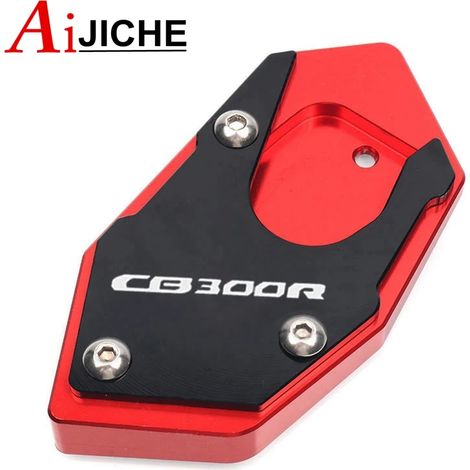 (CB300R Rouge) Extension de béquille latérale CNC pour moto, compatible avec HONDA CB150R, CB300R, CB250R, CB 150R, 250R et 300R Maxpower. (1/4)