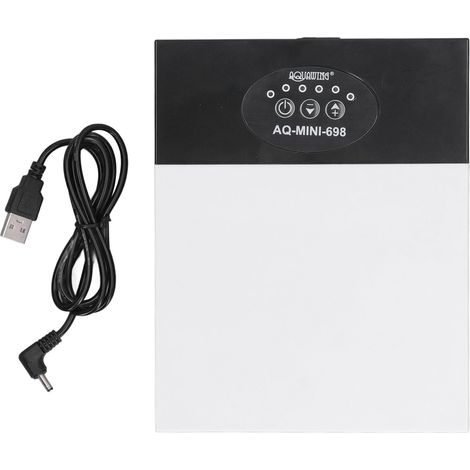12W 5V Pompe à oxygène pour aquarium USB, double usage, silencieuse, portable extérieur, pompe à air pour poisson (1/5)