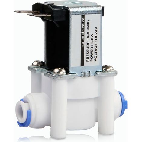 Válvula Solenoide de Agua 1/4"  Conexión Rápida  Control Automático para Purificadores y Riego