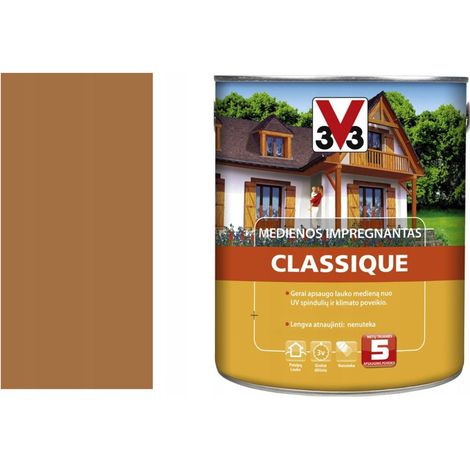 V33 Impregnante per Legno Giallo - Protezione Legno Interno Esterno