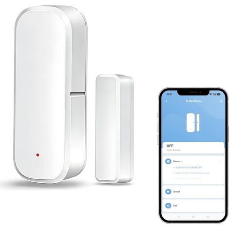 1 Capteur Porte Fenêtre Zigbee, Sans Fil, Compatible Alexa Google Home, Alarme Maison Garage (1/5)
