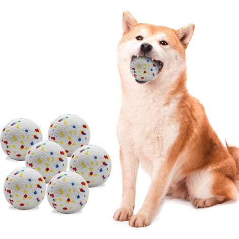 Lot de 6 balles de rechange en ETPU de 5 à 7,5 cm pour lanceur automatique de jouets pour animaux, résistantes aux morsures. (1/5)