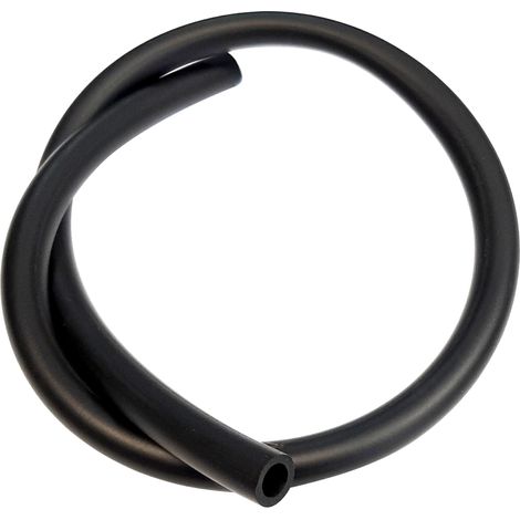 Tuyau et conduite de carburant — Tuyau en caoutchouc nitrile NBR noir — Adapté aux projets de bricolage, aux tondeuses à gazon et aux machines de jardinage (Diamètre intérieur/extérieur : 8 x 12 mm)
