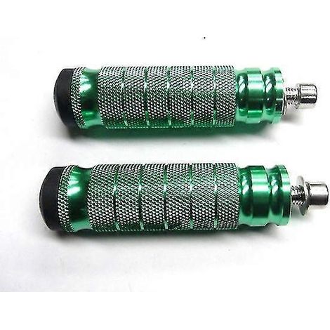 2 Stück CNC-gefräste Aluminium-Motorrad-Fußrasten, Fußstützen, Zehenrasten für Yamaha, KTM, Kawasaki, Honda – Grün (1/5)