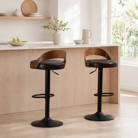 Barhocker 360° drehbar höhenverstellbar mit Rückenlehne OKMYHOME