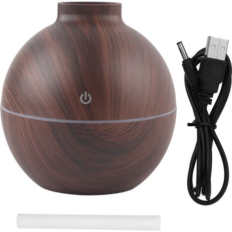 Diffuseur d'huiles essentielles USB LED 130ml, mini humidificateur d'air pour bureau et bureau, silencieux et portable (1/5)