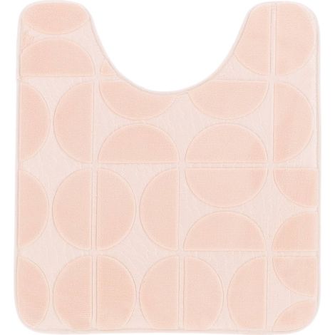 Microfibra con memoria de forma alfombrilla contorno inodoro roy 45x50 cm - rosa empolvado - Tendance (1/2)