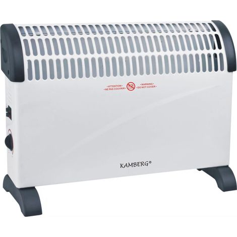 Convecteur Chauffage Radiateur Électrique 3 niveaux de puissance avec Thermostat Chauffage silencieux rapide à faible consommation 2000 W Blanc (1/5)