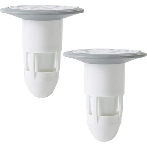 Bouchon de douche, connecteur anti-odeurs, convient aux salles de bains, cuisines et buanderies (blanc, 7,5 × 8,5 cm) (1/4)