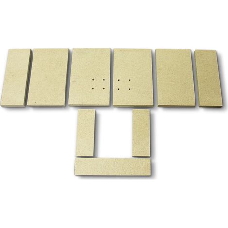 Habillage de foyer pour poêles à cheminée Texas de Justus - vermiculite - 9 pièces