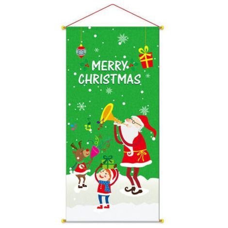 BUNTHAUS PA Aiperq 4pcs Christmas Hanging Party Posters Christmas Door Decorations Christmas Banners Christmas Party Doors Outdoor Doors (1/5)