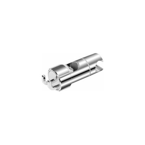 Soporte para cabezal de ducha, barra deslizante ajustable de 18-28 mm, acabado cromado - plata - Crezuo