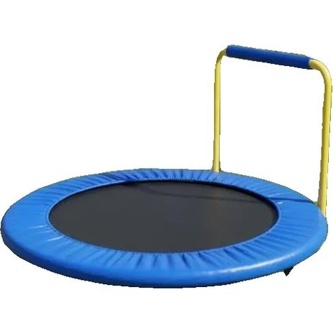 Cama elástica compacta, capacidad de peso de 60 kg, color azul. (1/2)