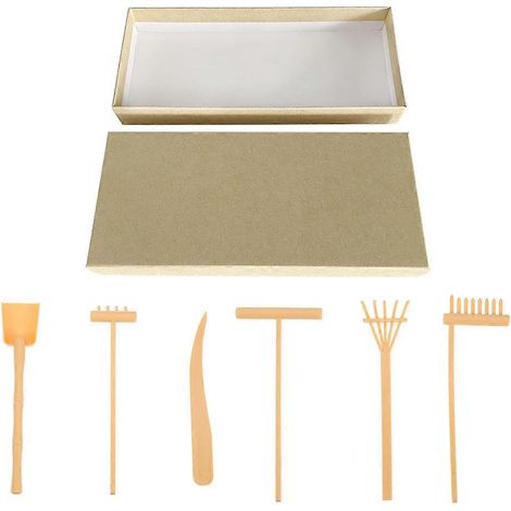1 ensemble de râteaux pour jardin zen, râteaux décoratifs pour table à sable et accessoires de jardin zen (1/5)