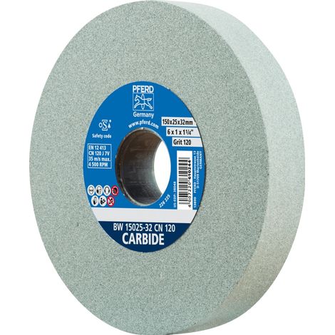 PFERD TOOLS Schleifbockscheibe Ø 150x25 mm Bohrung-Ø 32 mm SiC120 für harte Materialien z.B. Hartmetall (1/4)
