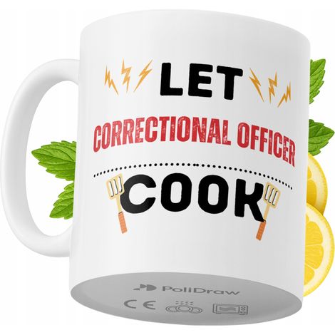 Taza para oficial de prisiones. Divertida taza de café o té con diseño gráfico y texto humorístico. Taza para cumpleaños, santos, días festivos. Taza premium para ocasiones especiales en casa, oficina (1/5)