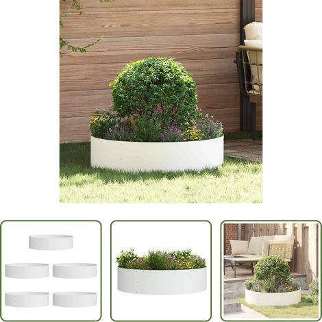 Anneau de pot - Anneau de jardinière 5 pcs Blanc 80 x 80 x 20 cm (1/5)