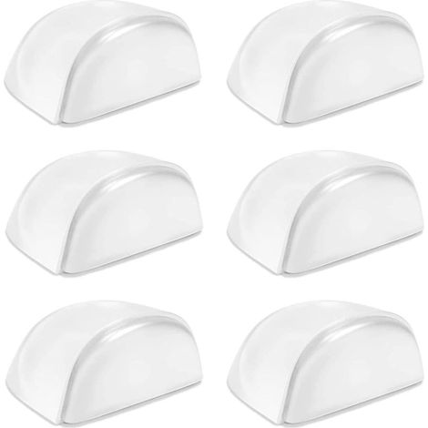 6-teiliger transparenter Türstopper mit Klebefläche, Bodenplatte, Wandschutz, Acryl-Türstopper, Duschtürstopper ohne Bohren (1/5)