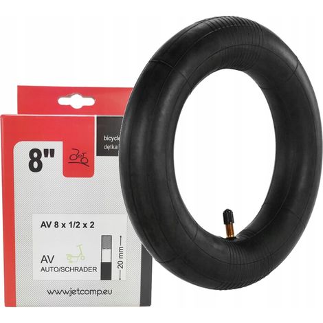 Cámara de aire para patinetes eléctricos con válvula AV 8x1/2x2'' Xiaomi Kugoo y otros (1/5)