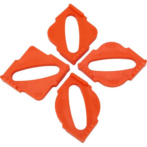 Gabarit de rayon en 4 pièces pour fraise à arrondir les angles, gabarit de positionnement rapide pour le travail du bois (1/5)