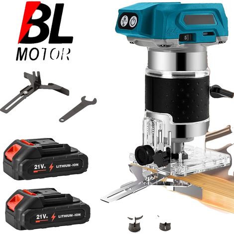Défonceuse, Moteur Sans Charbon, Tailles de Collet Multiples, Avec 2× Batterie (1/2)