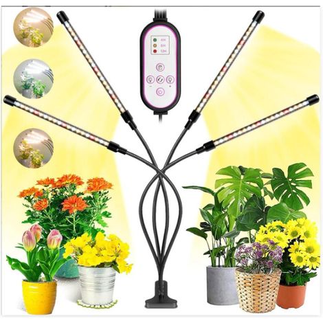 Lampe de croissance à 4 têtes pour plantes, éclairage à spectre complet pour semis et plantes succulentes (1/5)