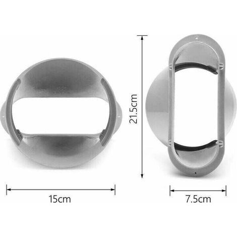 Fensteradapter für Klimaanlagen, flache Öffnung, 15 cm, T-Audace Fensteradapterplatte, Rohrverbinder, Fensterschiebesatz, mobiler Schlauchadapter für Klimaanlagen (1/3)