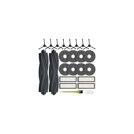Ensemble d'accessoires pour aspirateurs Dreame L10s Ultra, L10 Prime, Xiaomi X20 Plus – 2 brosses principales, 8 brosses latérales, 4 filtres HEPA, 8 chiffons microfibre