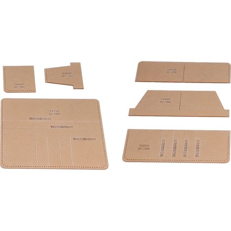 6 Gabarits en Acrylique pour Portefeuille Long, Modèles Transparents pour Découpe Précise, DIY Cadeaux et Projets Créatifs (1/5)