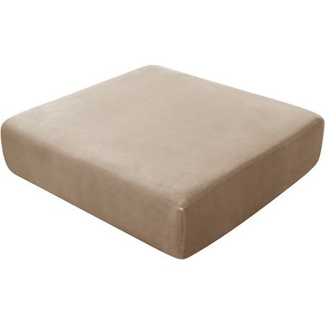 Fodera elasticizzata in peluche per cuscino di seduta del divano，Cuscino singolo sostituibile，Lunghezza 65-90 cm，larghezza 65-90 cm，Blu medio (1/5)