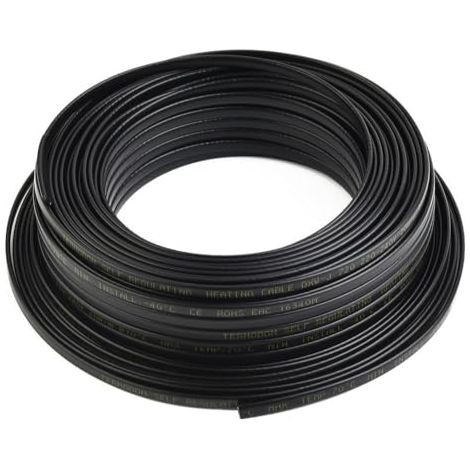 Câble chauffant pour tuyau d'eau avec technologie de limitation automatique 220 V 240 V, solution parfaite pour la prévention du gel hivernal (50 m) (1/5)