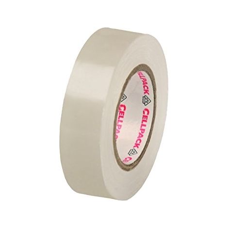 CELLPACK 145801 128 0.15-19-25, RUBAN D'ISOLATION ÉLECTRIQUE EN PVC, BLANC