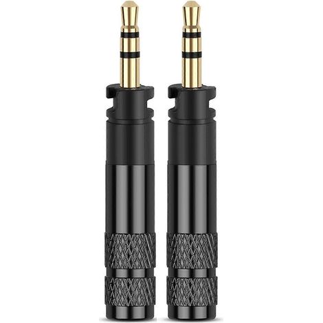 2 Pièces Adaptateur Jack Audio Stéréo 3 Pôles 2.5mm pour Casque Momentum (1/4)