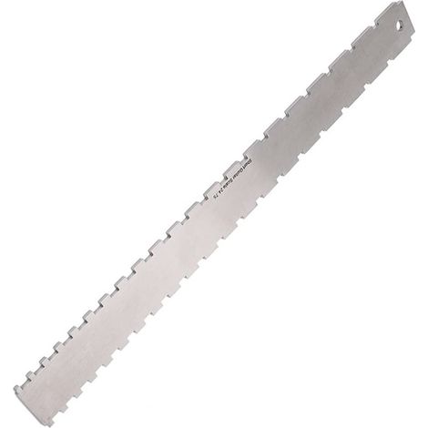 BEBUSINGOTO Outil de luthier pour manche de guitare cranté à bord droit, règle de manche de guitare en acier inoxydable, jauge de hauteur des cordes pour frettes de guitare de 64 à 63 cm (1/5)