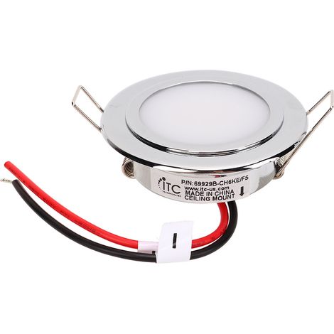 Plafonnier encastré de 7 cm (2,75 po) pour camping-car, étanche IP66, éclairage intérieur LED 120 lm haute luminosité blanc froid pour bateau et caravane (1/5)