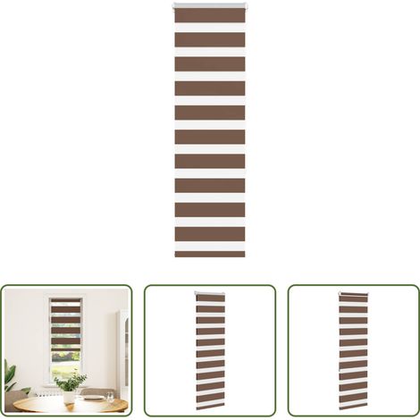 vidaXL Fensterrollo - Doppelrollo Braun 50x150 cm Stoffbreite 45,9 cm Polyester (1/5)