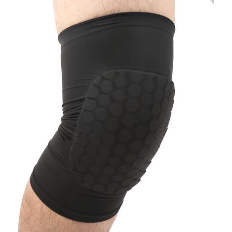 Genouillère de sport respirante et élastique, protection anti-choc pour genou, noir taille M (1/5)