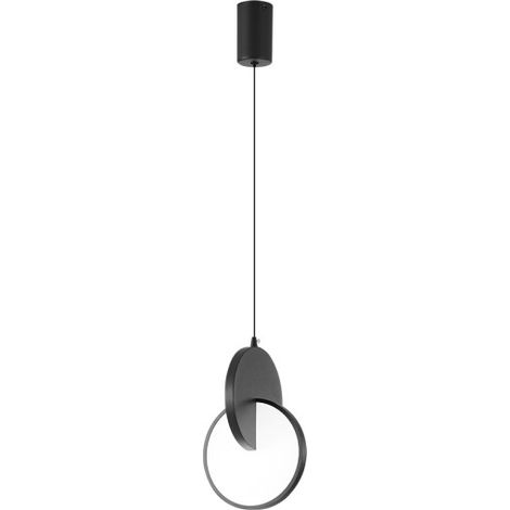 „Carlota“ Hängelampe mit 1 Licht (17W 6500K 2380lm) IP20 60-200x18x18cm schwarze Farbe