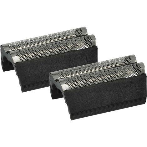 vhbw 2x Doppelscherfolie kompatibel mit Braun 4520, 5403, 4615, 4605, 4550, 4550cc, 4525 Elektrorasierer + Rahmen, silber/dunkelgrau