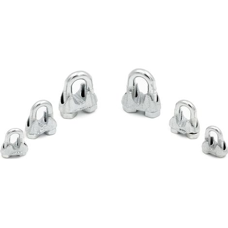 10 pièces serre-câble,acier galvanisé 3mm,normes din 13414-5,fixation câble,pour œillets et boucles (1/2)