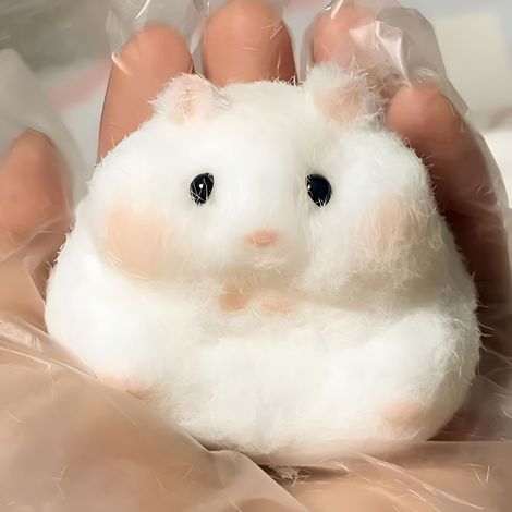 Hamster squishy fait main en silicone - Jouet anti-stress à presser - Cadeau mignon (1/5)
