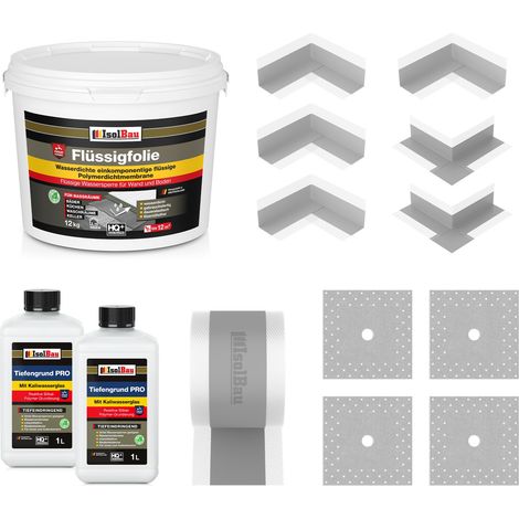 Dichtset 210G Liquid Foil 12kg 20m Cinta 4 x Esquinas 4 x Puños (1/5)