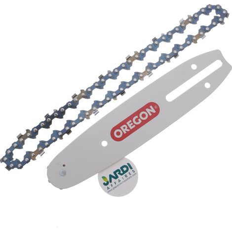 Jardiaffaires – Guide Oregon 20cm – Chaîne Pro 3/8 mini – 33 maillons – Pour tronçonneuse élagueuse – Montage sur plusieurs marques (1/3)