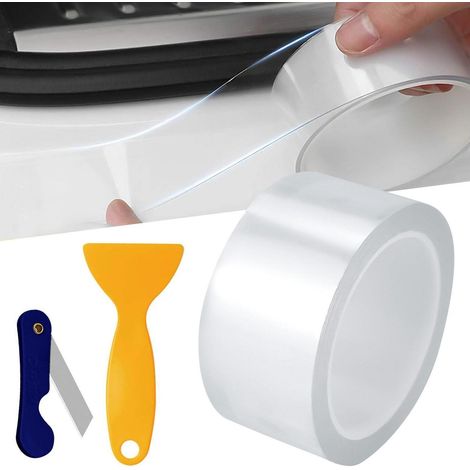 Lackschutzfolie Auto 5cm x 10m Transparent Selbstklebend mit Schaber (1/5)