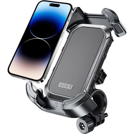 Universelle, um 360° drehbare Handyhalterung für Fahrrad und Motorrad, vibrationsdämpfend, tragbar, kompatibel mit Handys mit einer Bildschirmdiagonale von 4,7 bis 6,8 Zoll (1/5)
