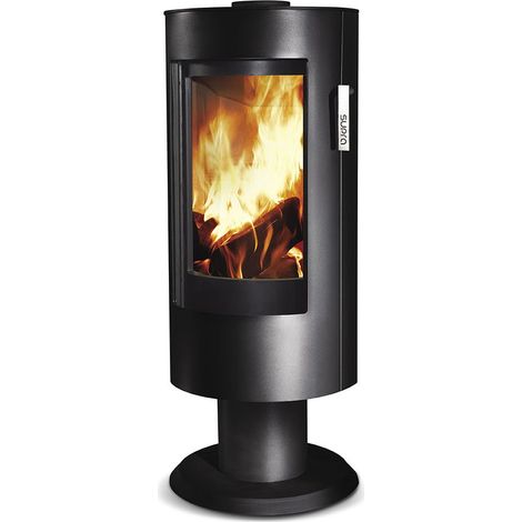 Supra – Poêle à bois CHLOÉ SUR PIED vertical étanche 7,1kW – Double combustion – Rendement 81,5% – Pour bûches jusqu'à 50 cm